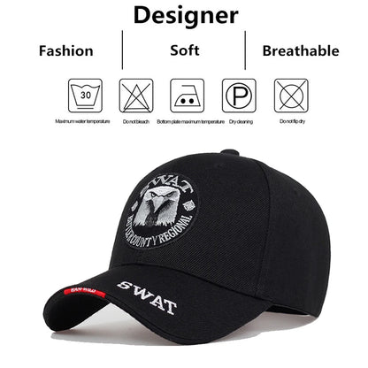 Fashion SWAT Eagle Embroidery Hip-hop Hats Baseball Cap