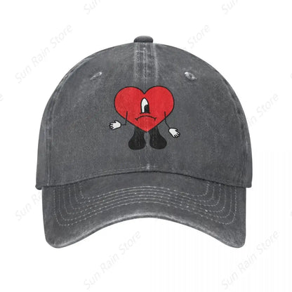 Bad Bunny Denim Baseball Cap Men Un Verano Sin Ti Music Cap Summer Autumn Vintage Casquette