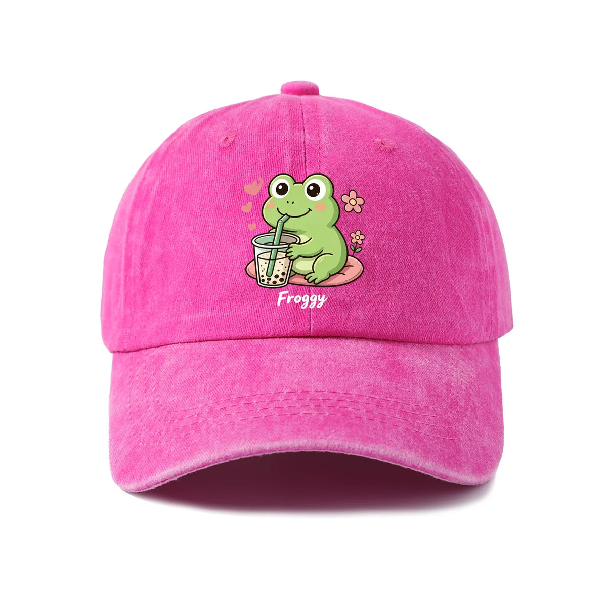 Cute Froggy Character Graphic Baseball Cap