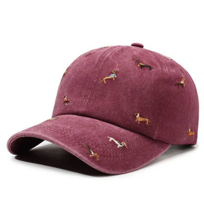 Fashion Punk Embroidery Puppy Cap Baseball Cap