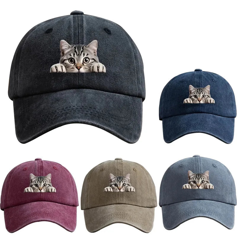Fashion Washed Cotton Denim Baseball Caps Men Women