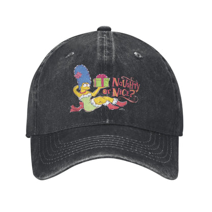 The S-simpson Christmas Marge Naughty Or Nice Sun Baseball Cap