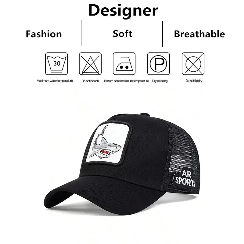 Animal Embroidery Net Rooster Hat Male And Female Animal Baseball Cap
