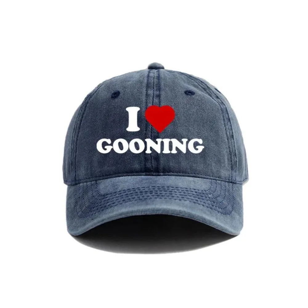 Funny I Love Gooning Printed Baseball Cap
