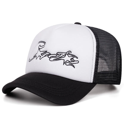 New Baseball Hat C Five Star Mesh Hat Street Hip Hop Hat
