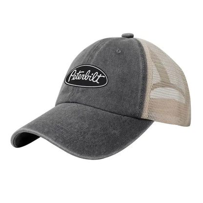 Peterbilt Truck Racing Print Mesh Baseball Caps