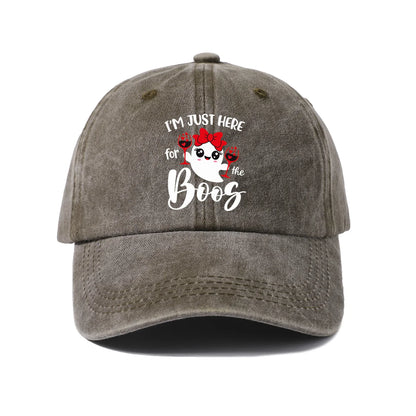 Vintage Washed Ghost Wine Pun Graphic Baseball Cap