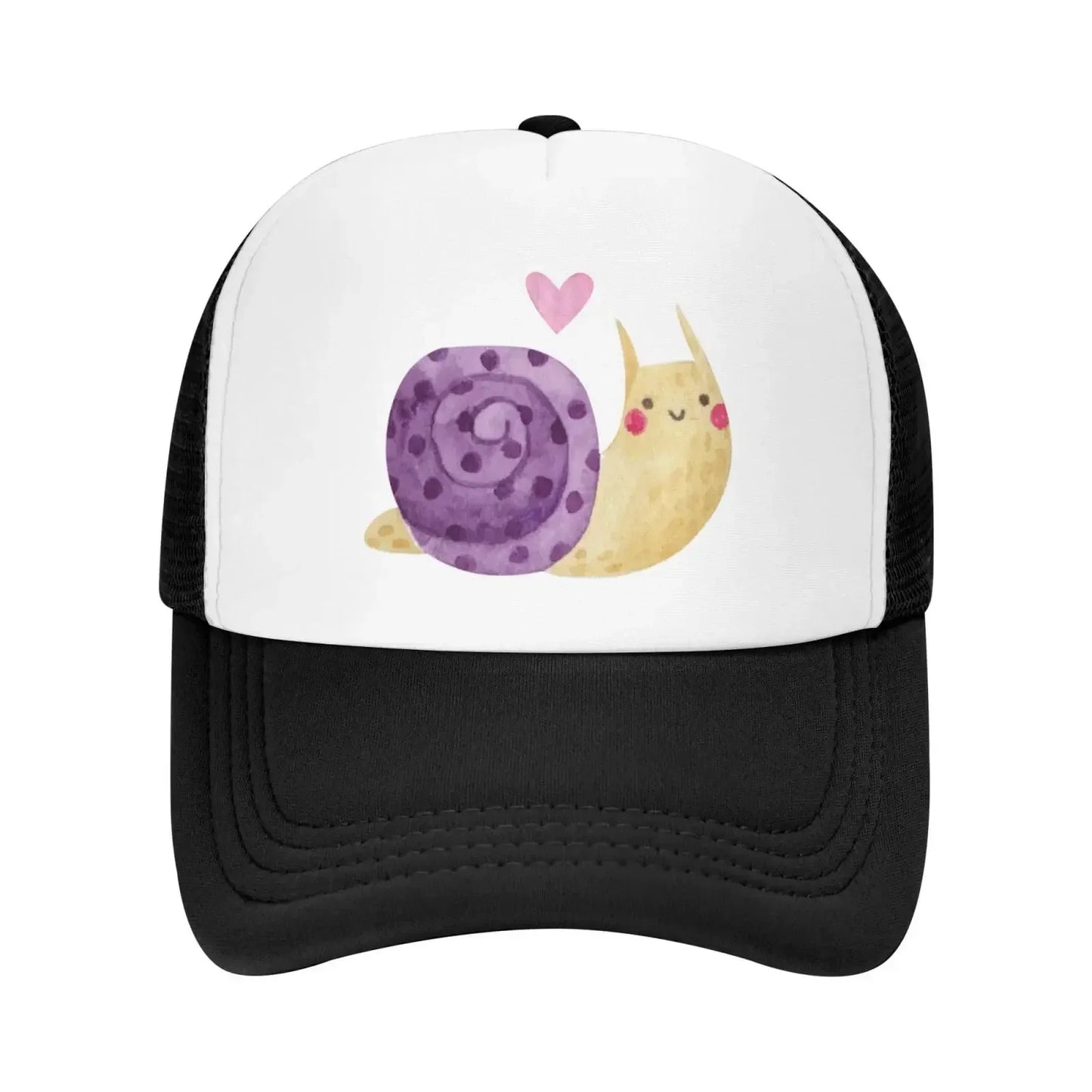 New Mesh Dad Hat Adjustable Washed Snail Watercolor Baseball Cap