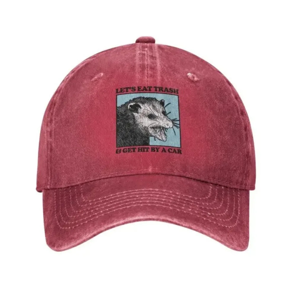 Let's Eat Trash Get Hit By A Car Baseball Cap Hip Hop Women Men