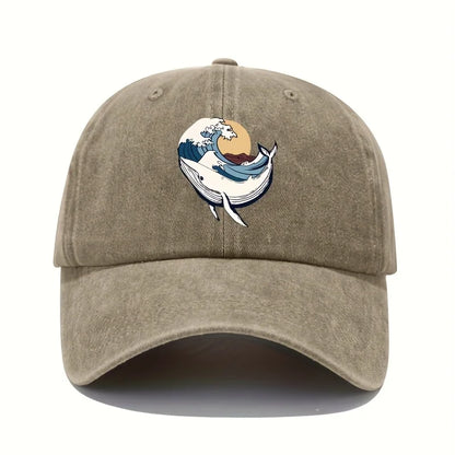 Adjustable Baseball Caps With Surfing And Wave patterns For Both Men And Women
