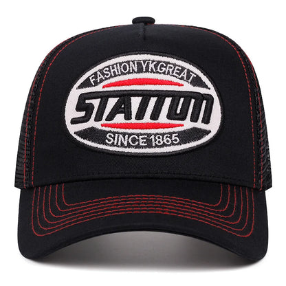 Baseball Cap Classic STATION Letter Pattern Mesh Cap Men Women