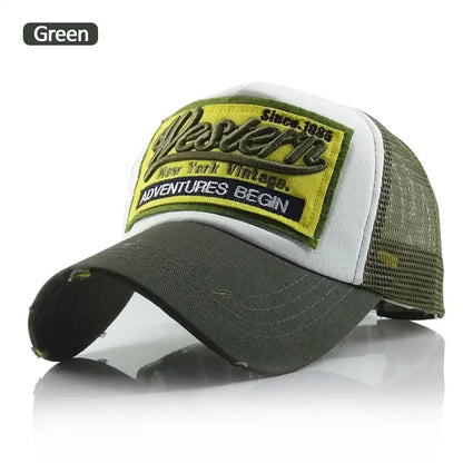 Streetwear Letter Embroidery Mesh Dad Baseball Cap