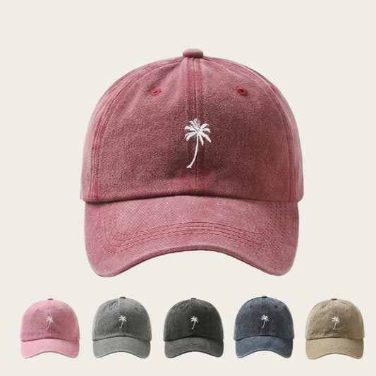 Retro Washed Embroidered Baseball Caps For Women
