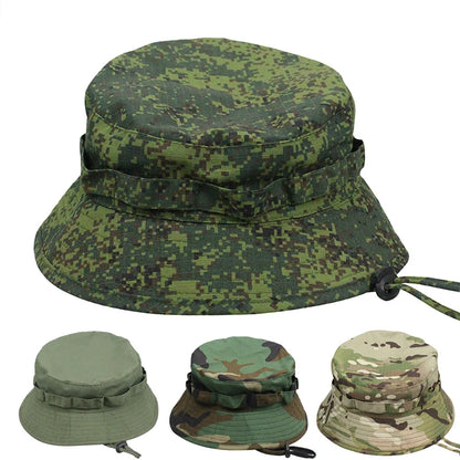 Men's Panama Hat Bucket Hat Tactical Sunscreen Camouflage Outdoor Travel Climbing