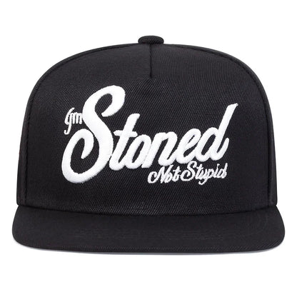 Unisex Stoned Letter Embroidery Hip-Hop Hats Baseball Caps Snapback Caps