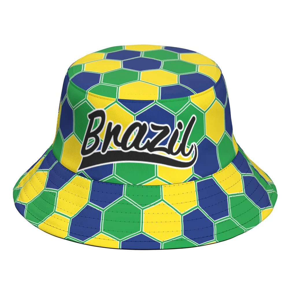 Brazil Free Custom Name Number Logo Bucket Cap