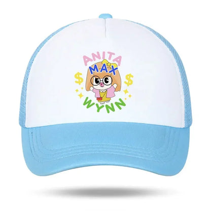 Trendy Anita Max Wynn Foam Baseball Hat Trendy Cute Mesh Snapback Caps Boy Girl