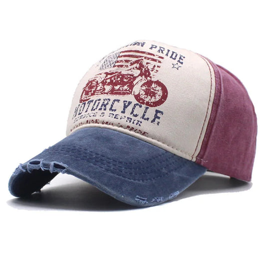 Motorcycle Sun Hat Graffiti Print Baseball Hat