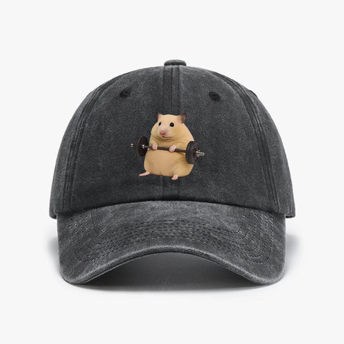 Weightlifting Hamster Baseball Cap