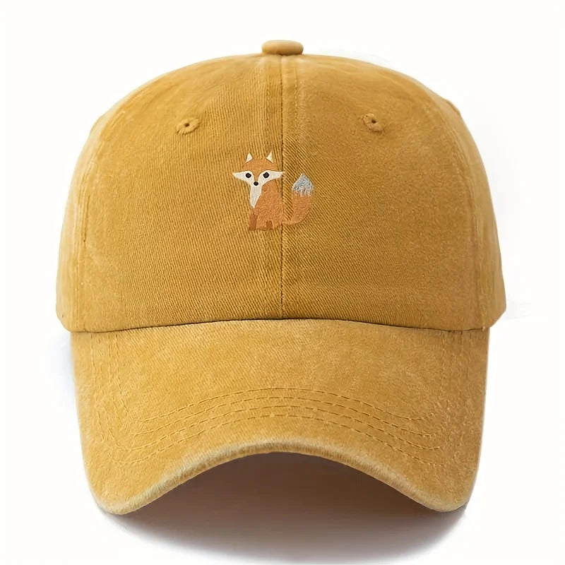 Cute Fox Pattern Printed Baseball Cap For Daily Casual Fashion