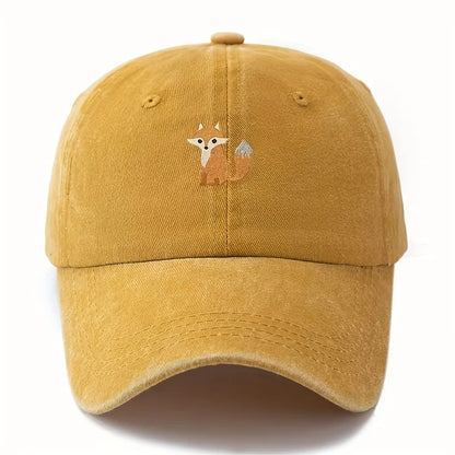 Cute Fox Pattern Printed Baseball Cap For Daily Casual Fashion