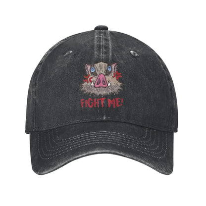 Inosuke Fight Me Men Women Baseball Cap Demon Slayer