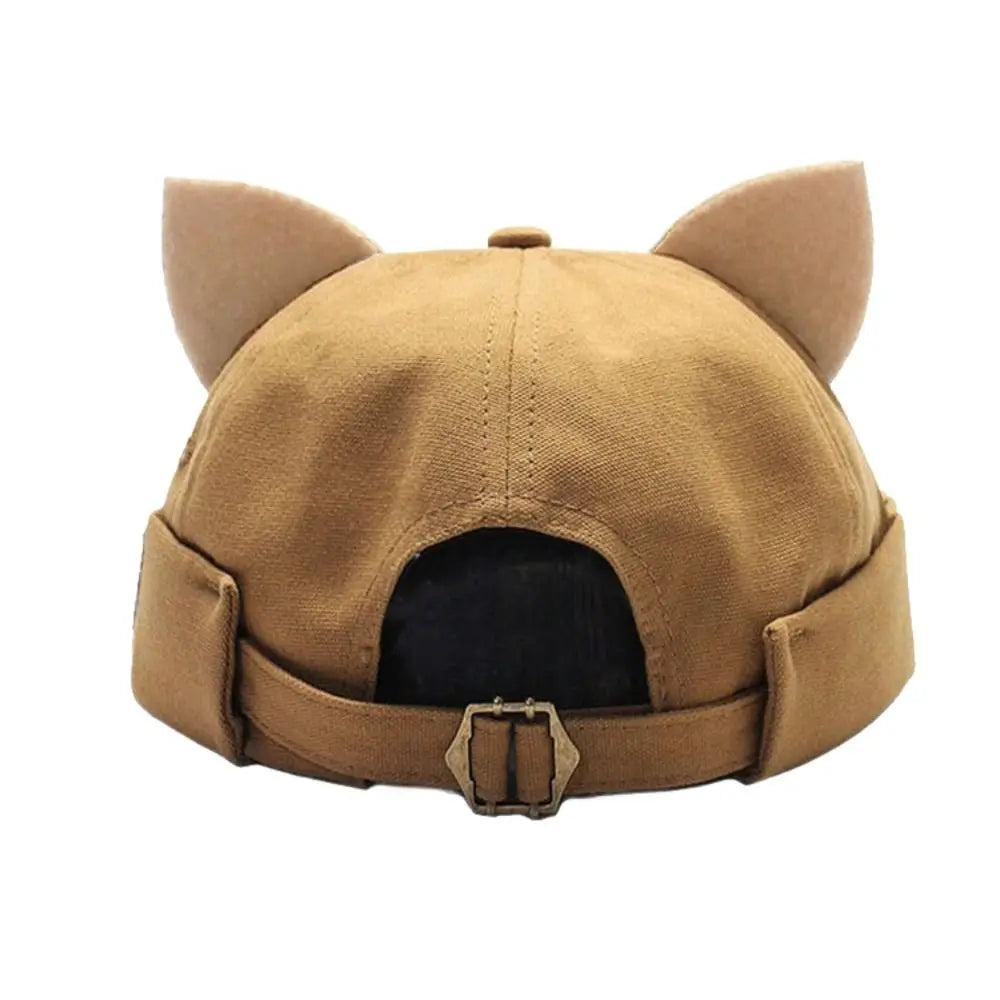 New Cute Cat Ears Bucket Hats Women Streamer Fisherman Hat Casual Panama Outdoor