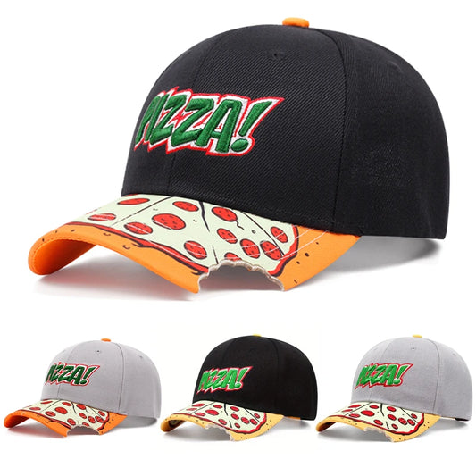2025 New Pizza Design Embroidered Baseball Hat