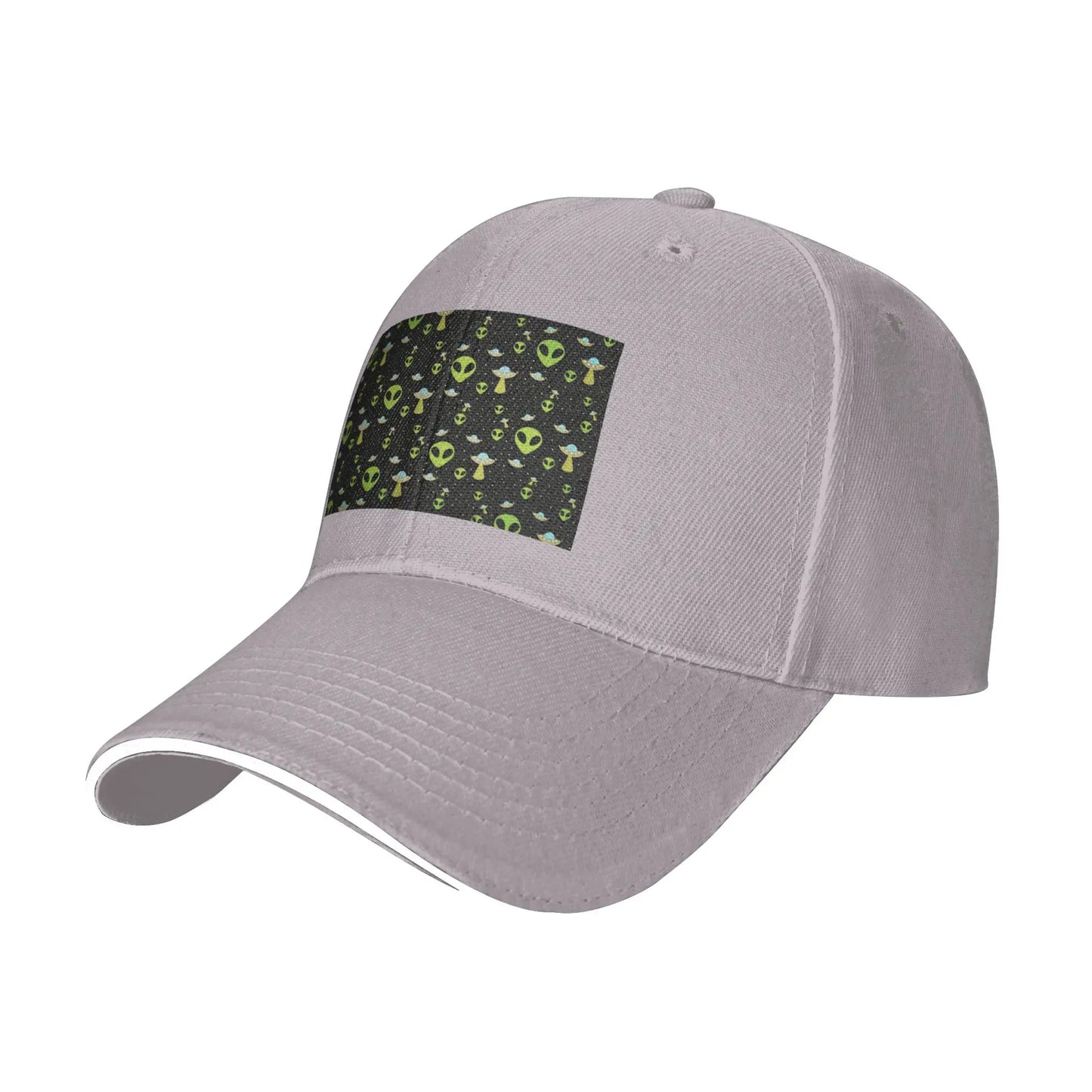 Green Alien Spaceship Pattern Cap Casual Baseball Caps