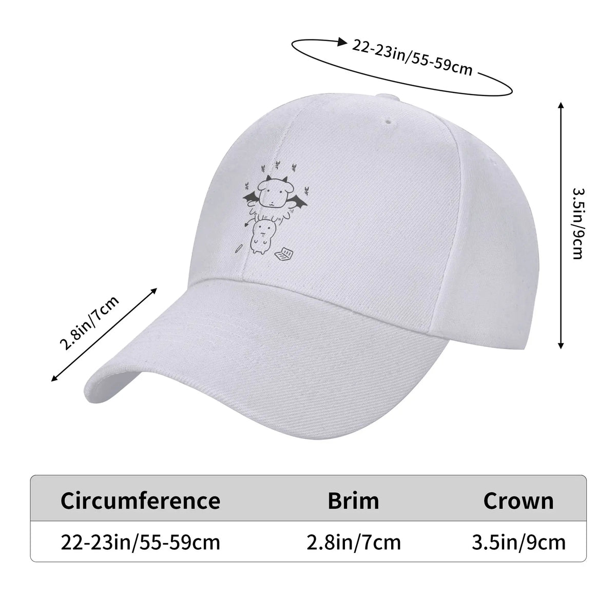 Summer Black Background Ghost Dog Dark Style Baseball Cap