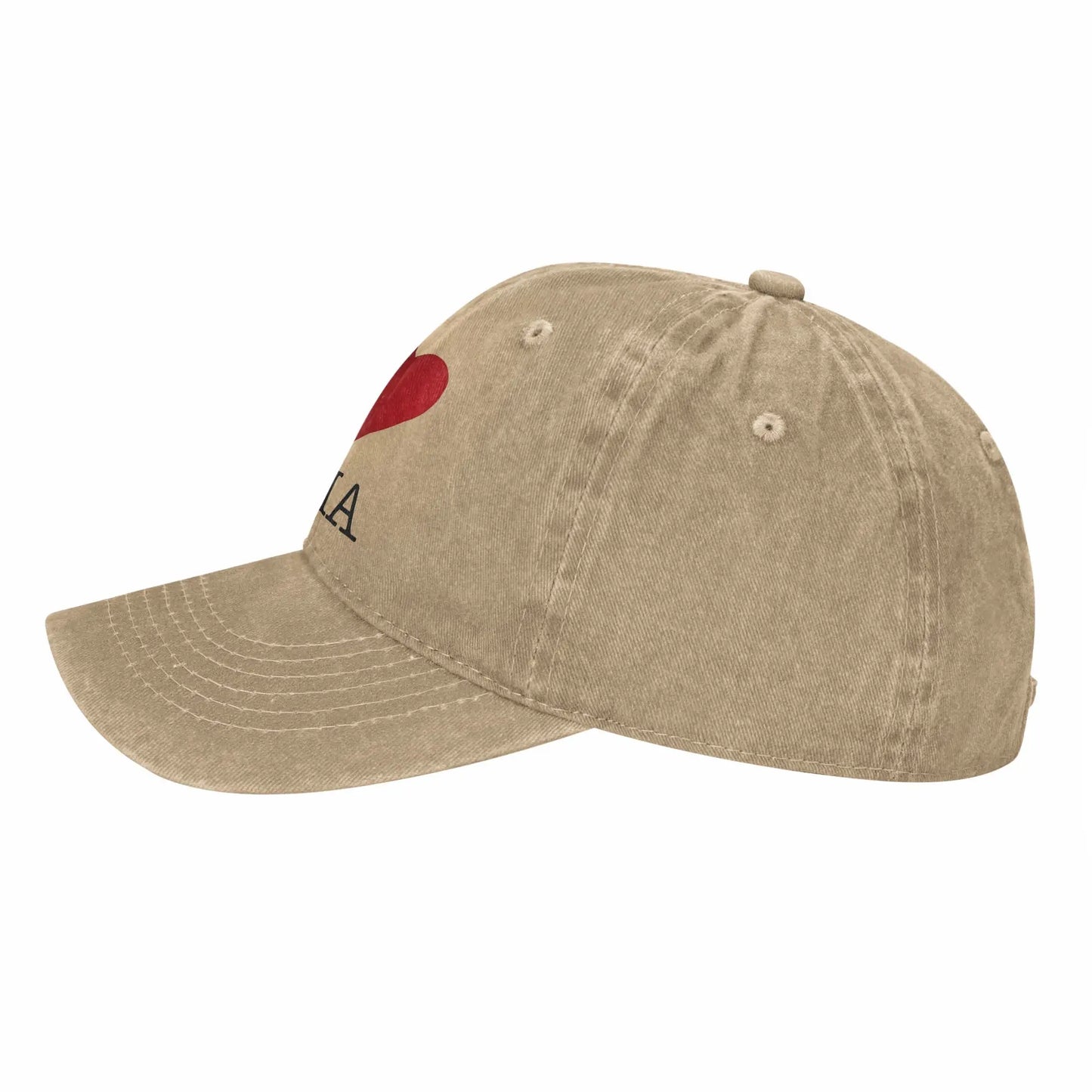 Syrian Flag Heartbeat Sun Baseball Cap I Love Syria Map Cool Female Male