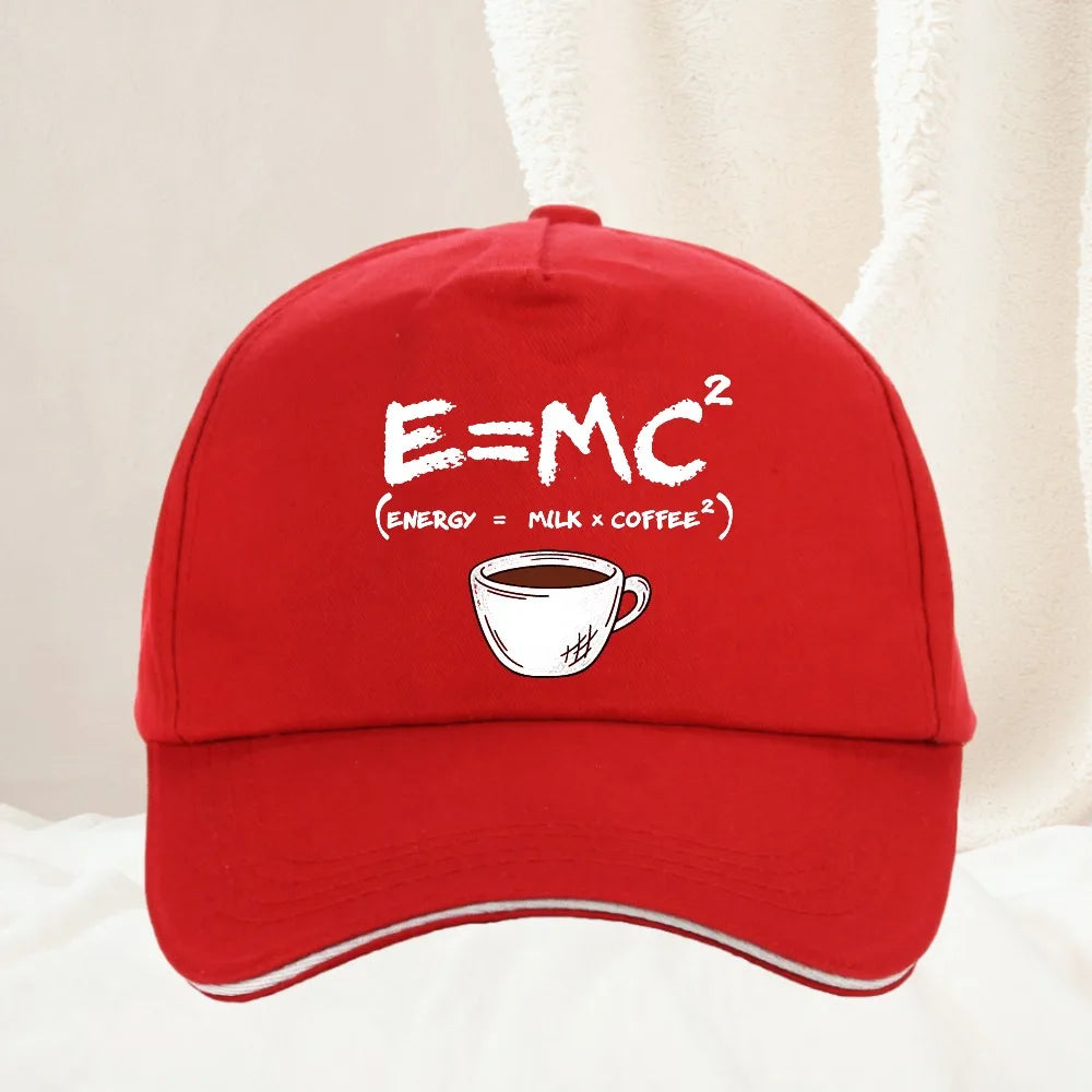 Formula Science Coffee E MC Equation Unisex Visors Hat Energy Milk Coffee Baseball Cap