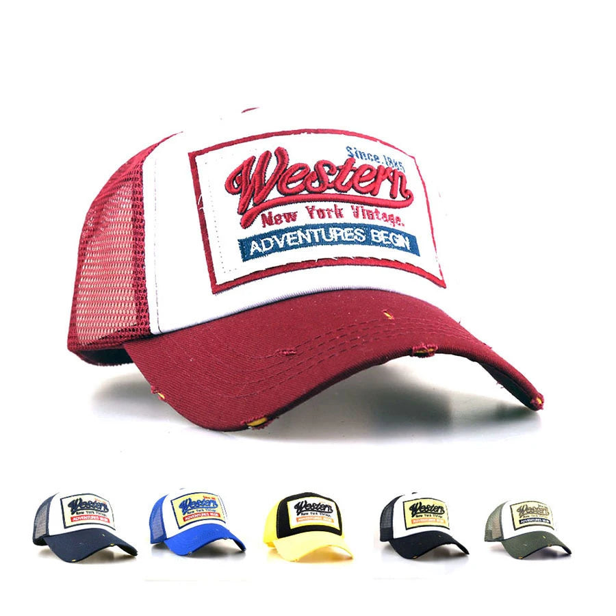 Patch Letter-Numbered 1885 Logo Holey Mesh Baseball Cap