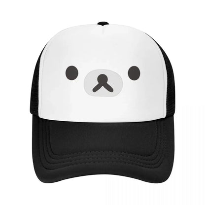 New Cartoon Rilakkuma Bear Face Mouth Unisex Mesh Baseball Cap