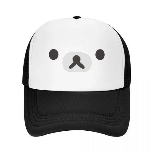 New Cartoon Rilakkuma Bear Face Mouth Unisex Mesh Baseball Cap