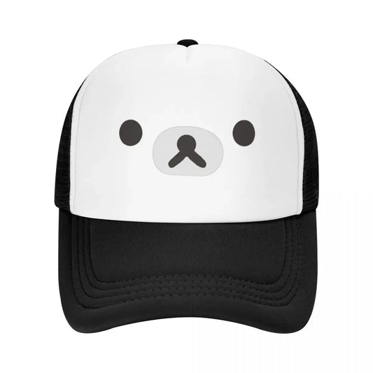 New Cartoon Rilakkuma Bear Face Mouth Unisex Mesh Baseball Cap