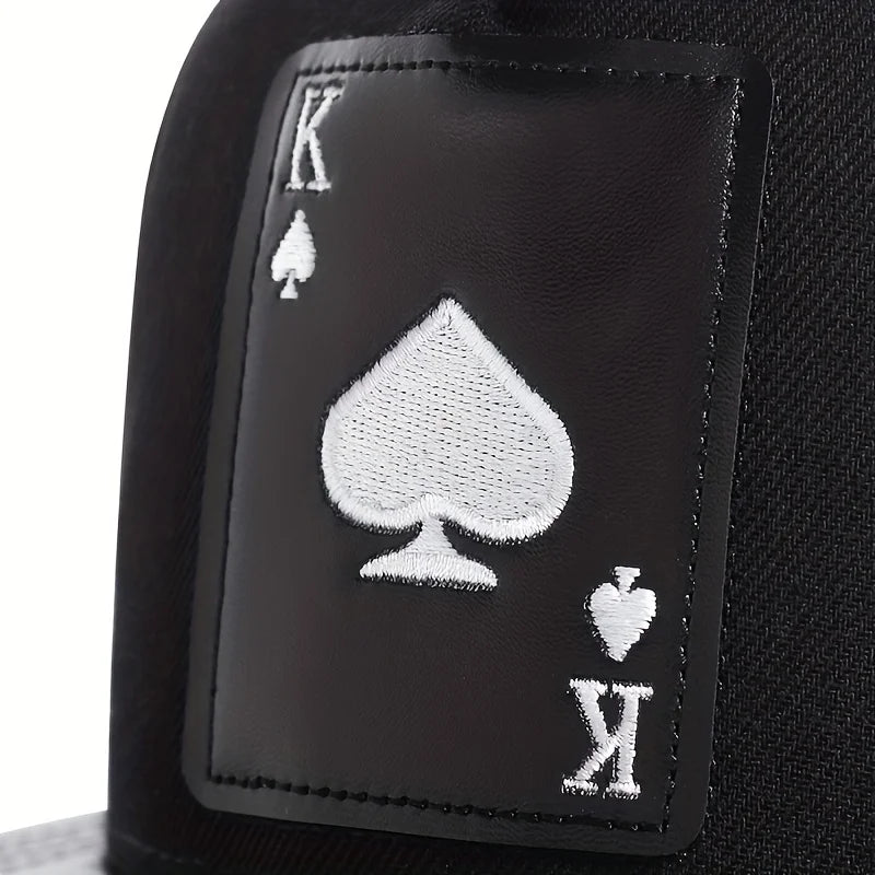 Fashion Hip Hop Baseball Cap Poker Embroidery Personalized Hat Men Women Cotton Snapback Hats