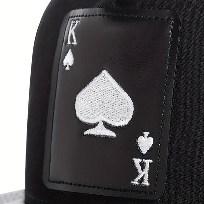Fashion Hip Hop Baseball Cap Poker Embroidery Personalized Hat Men Women Cotton Snapback Hats