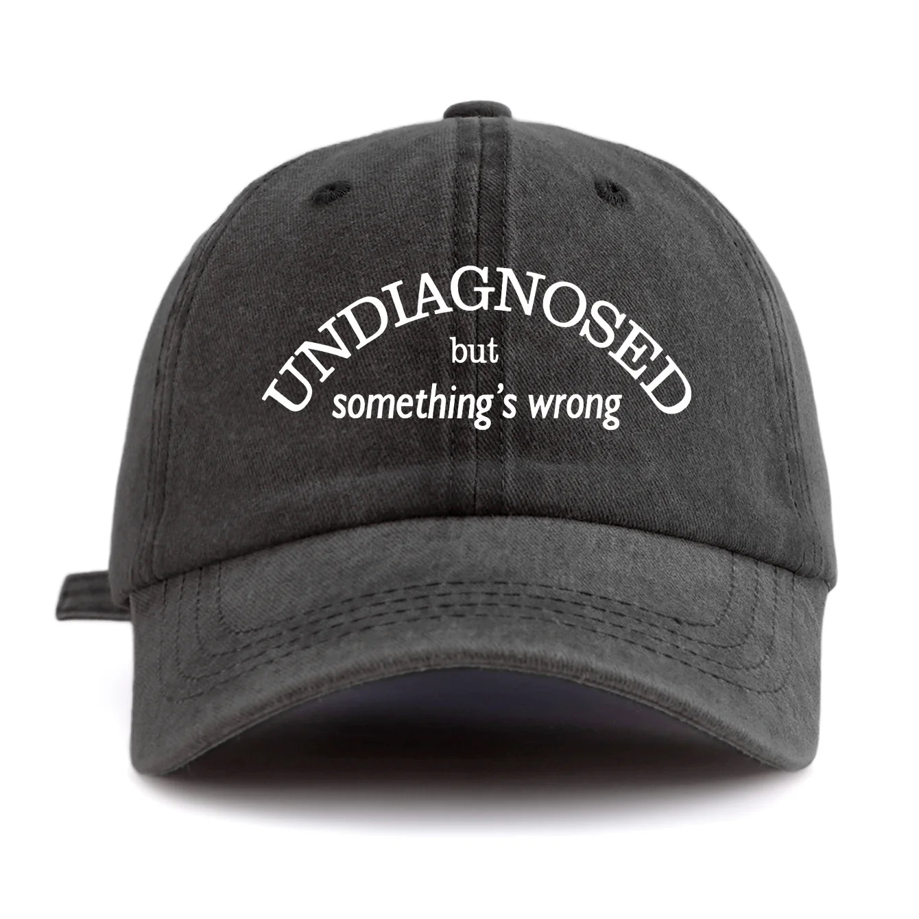 SOMETHING WRONG Print Washed Baseball Cap For Adults