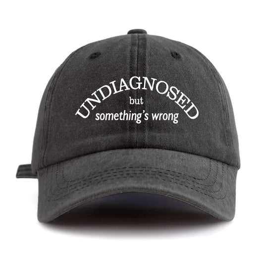 SOMETHING WRONG Print Washed Baseball Cap For Adults