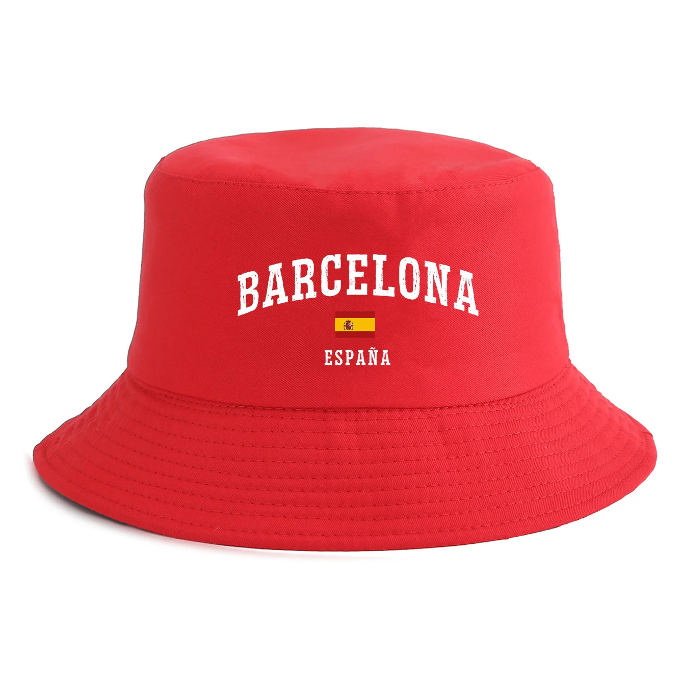 Unisex Barcelona España Flag Print Bucket Hat