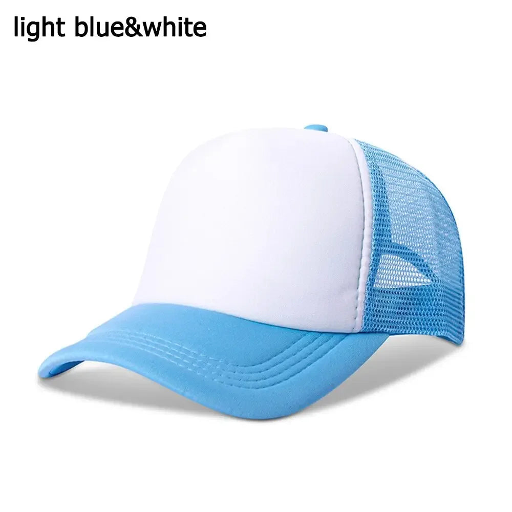 Unisex Plain Baseball Cap Fashion Adjustable Trucker Baseball Cap Men Women