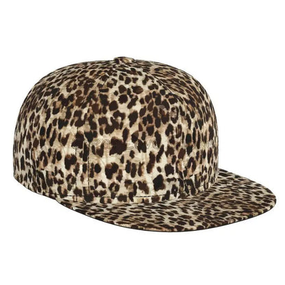 Leopard Print Snapback Cap Men Women