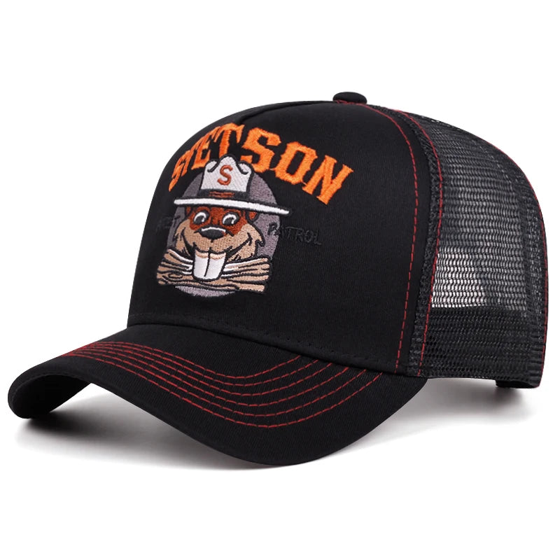 Creative New Breathable Mesh Hat STETSON Fox Embroidery Baseball Hat