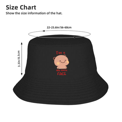 Bucket Hat Cute Happy Bubu Face
