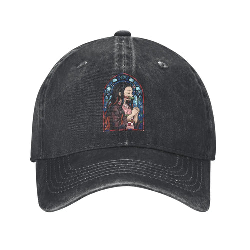 Pure Color Dad Hats Nezuko Kamado Baseball Caps Demon Slayer