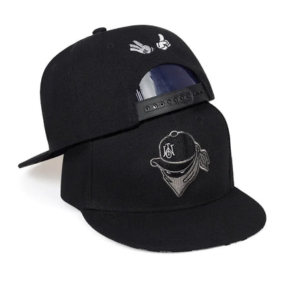 Unisex Masked Embroidery Hip-hop Hats