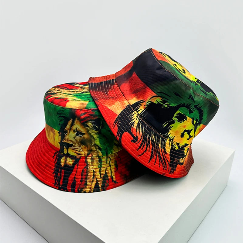 Personal Print Lion Graffiti Bucket Hats