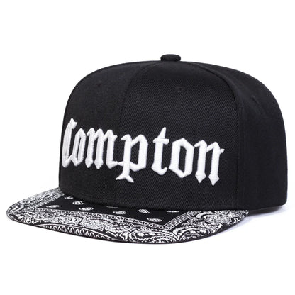 Unisex COMPTON Letter Embroidery Hip-hop Hats