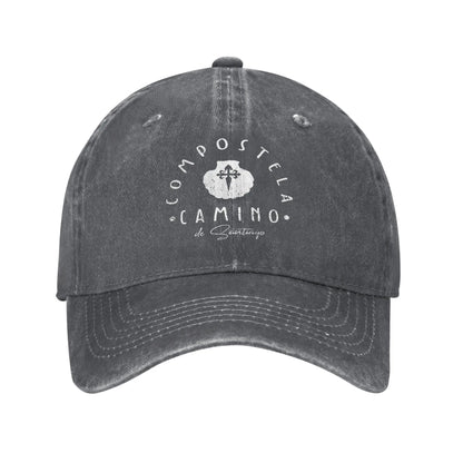 Camino De Santiago Symbol Washed Baseball Cap